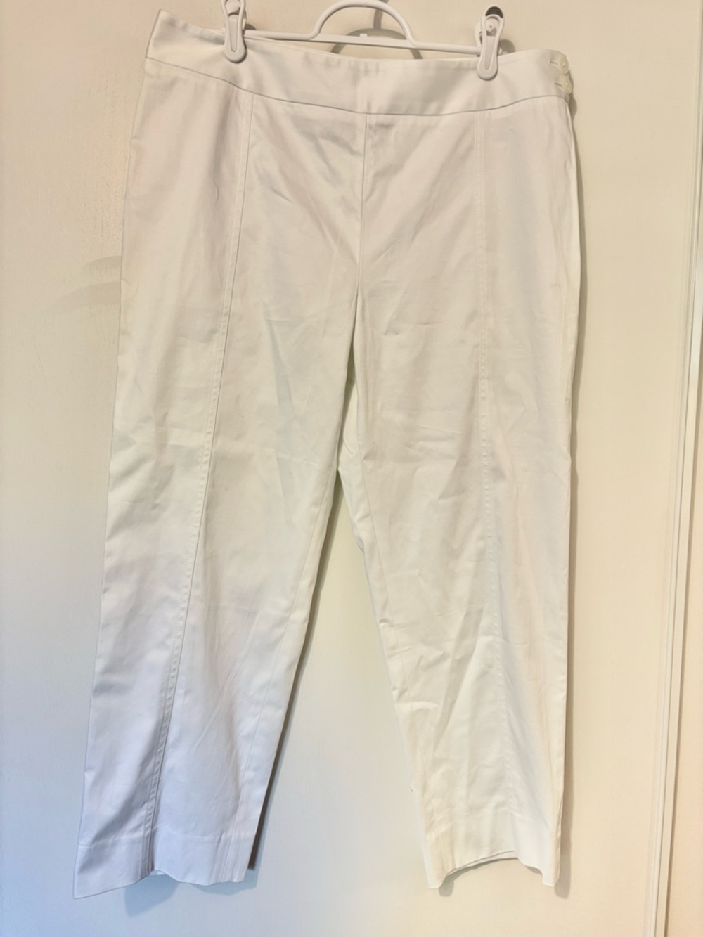 Jones New York White Cropped Dress Pants